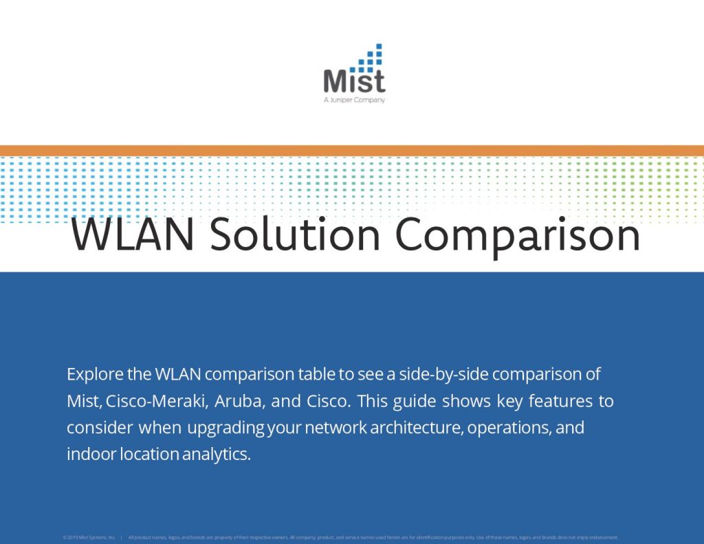 WLAN Solution Comparison Table