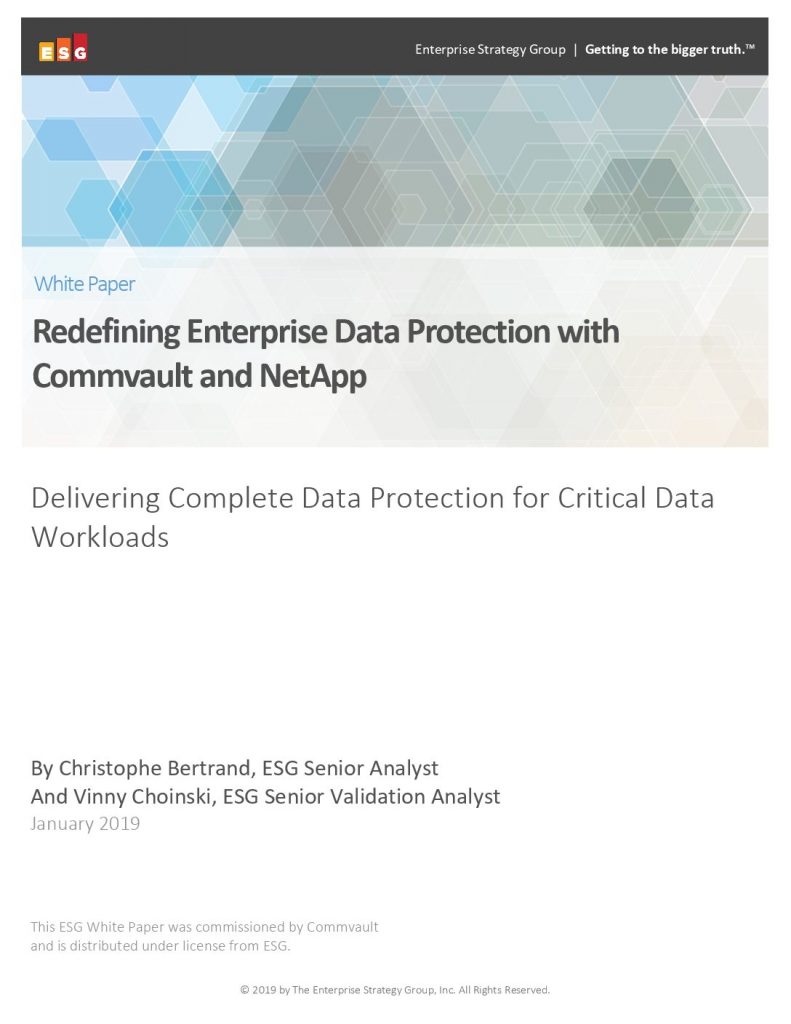 Redefining Enterprise Data Protection with Commvault and NetApp