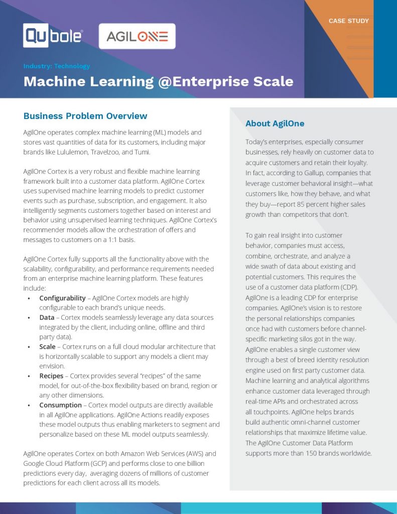 AgilOne: Machine Learning At Enterprise Scale with Google Cloud
