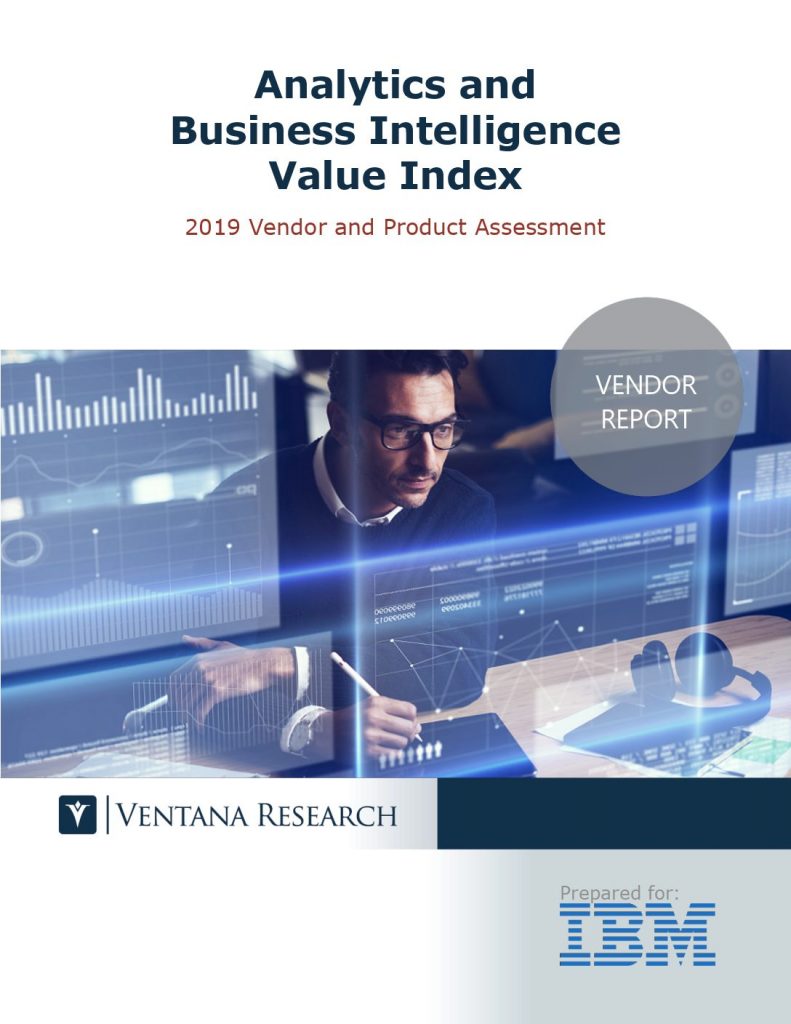 IBM named a leader in Ventana Research’s Analytics and Business Intelligence Value Index