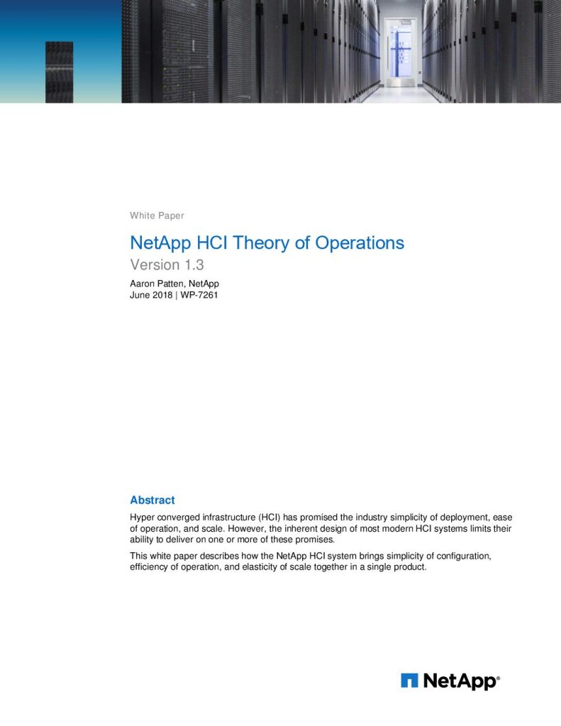 NetApp HCI Theory of Operations