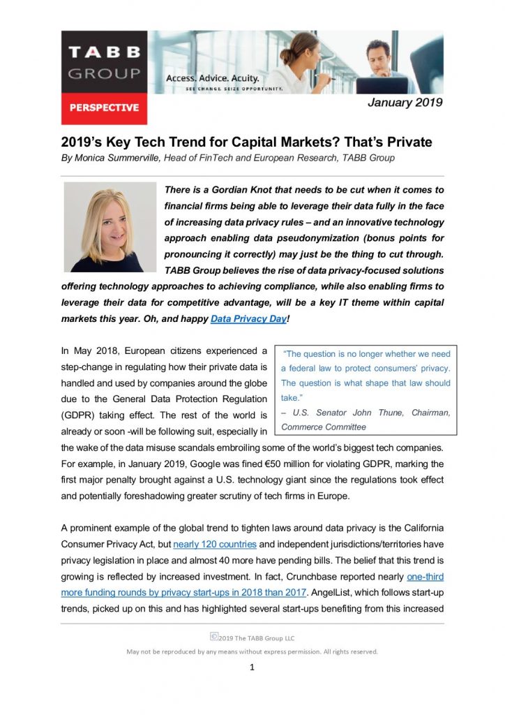 2019’s Key Tech Trend for Capital Markets? That’s Private