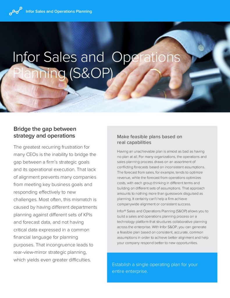 Infor Sales & Operations Planning (S&OP)