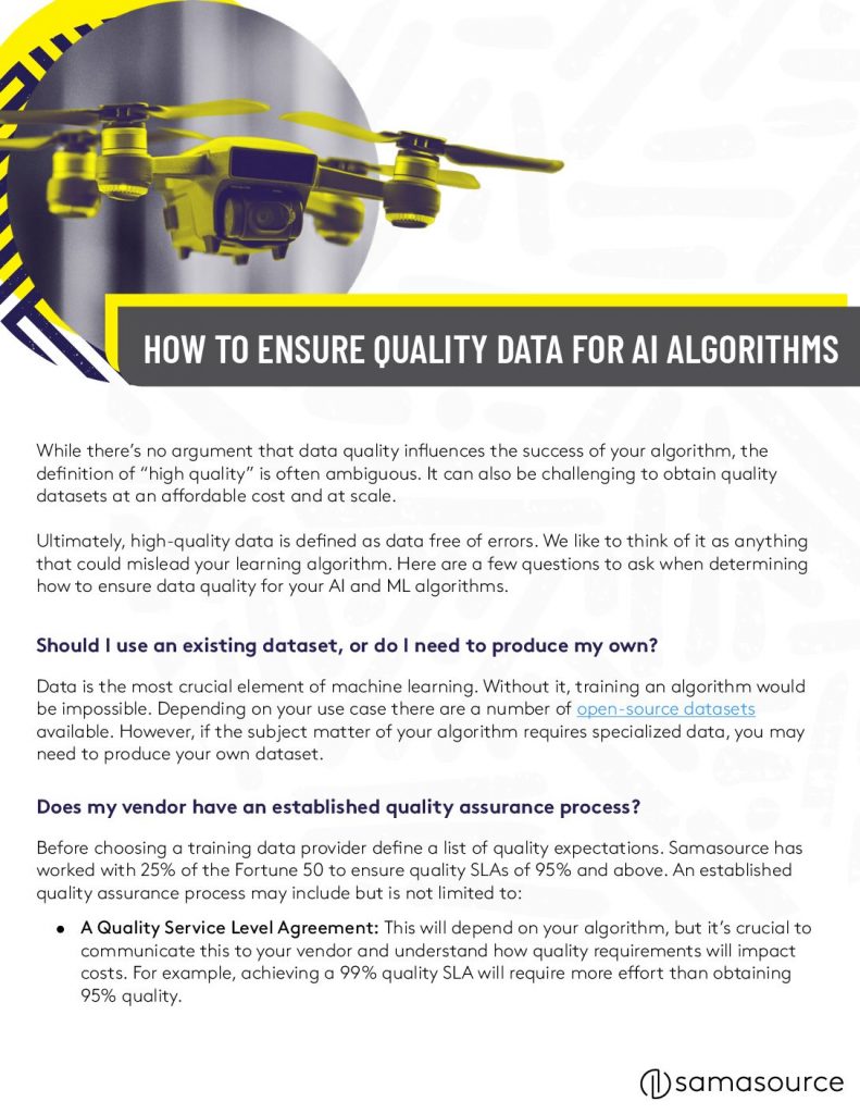 How to Ensure Quality Data for AI Algorithms