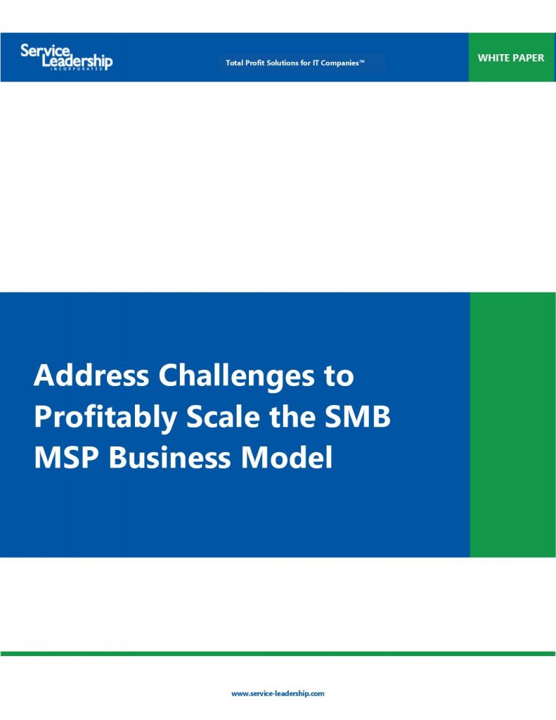 SLI White Paper: Address Challenges Profitably Scale the SMB MSP Business Model