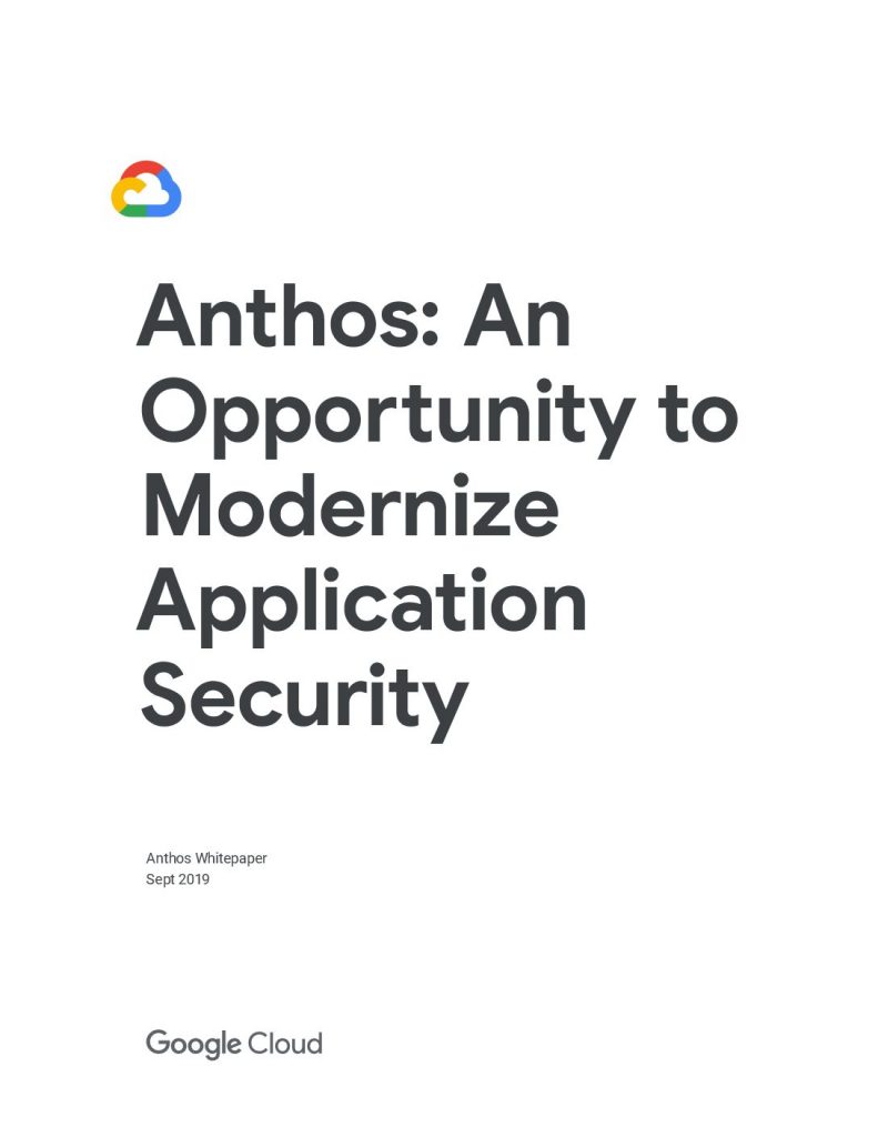 Anthos: An Opportunity to Modernize Application