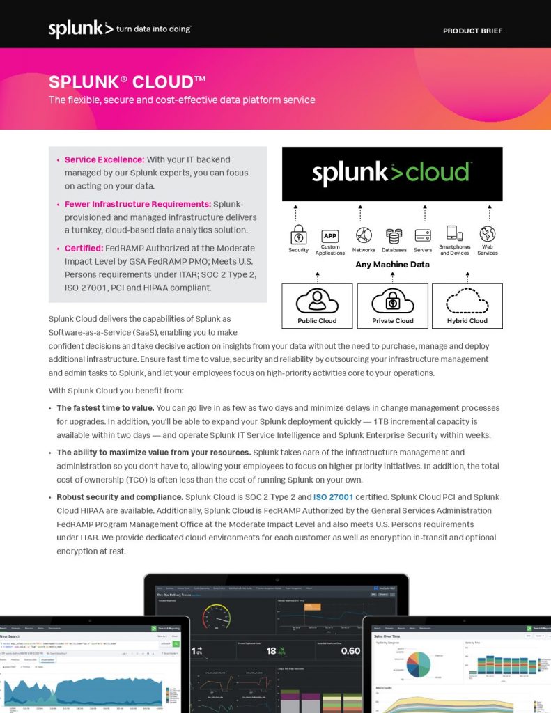 Splunk Cloud Product Brief