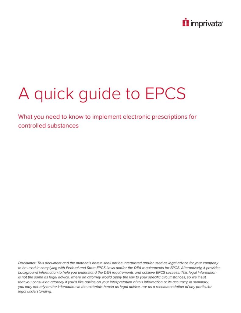 A Quick Guide To the EPCS