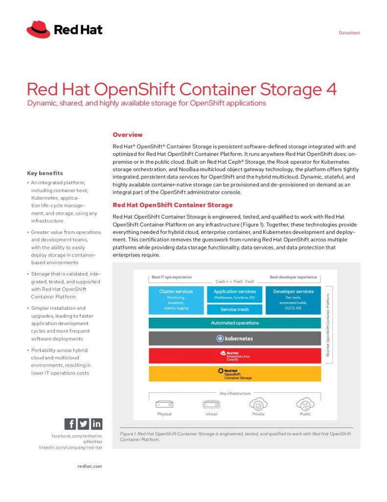 Red Hat OpenShift Container Storage 4